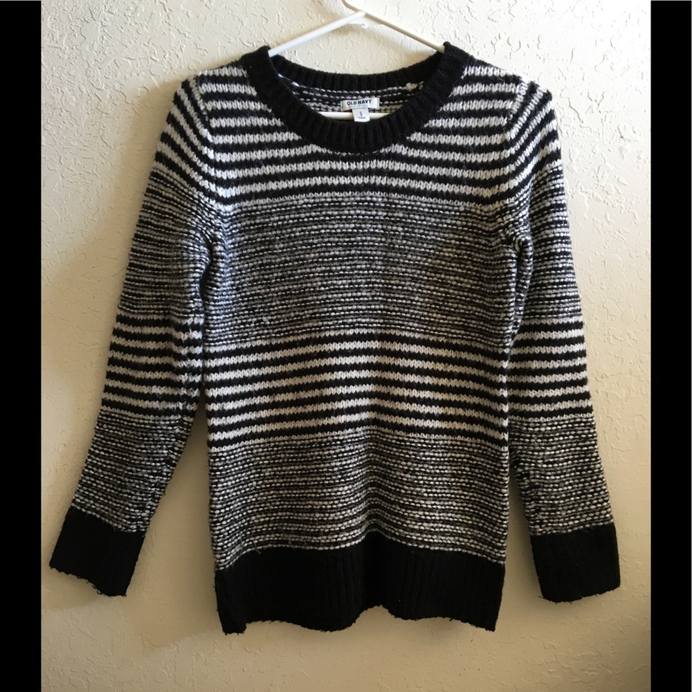 Warm striped women's sweater